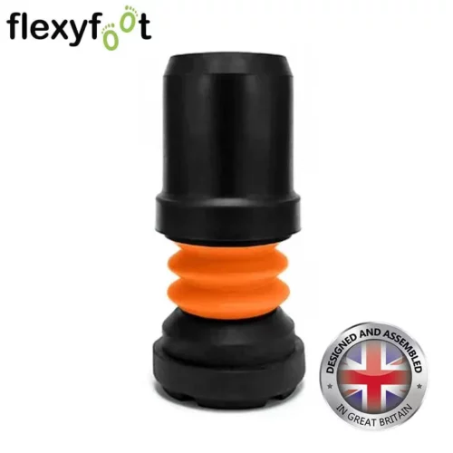 flexyfoot shock absorbing walking stick ferrule black