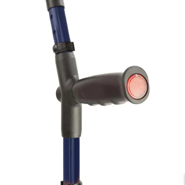 flexyfoot closed cuff soft standard grip crutch fitted with reflectors