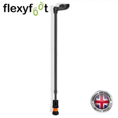 flexyfoot comfort fischer handle walking stick black left
