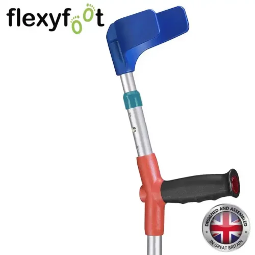 flexyfoot shock absorbing soft grip double adjustable junior crutches_black handle