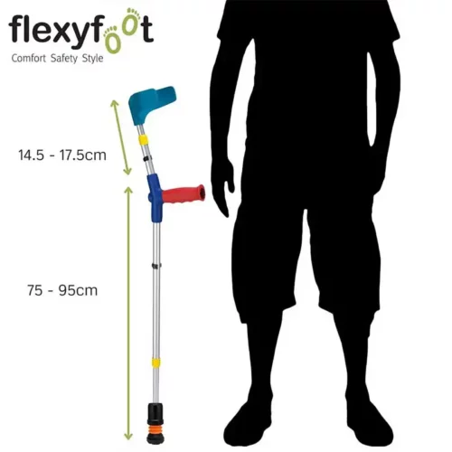 flexyfoot shock absorbing soft grip double adjustable junior crutches_height