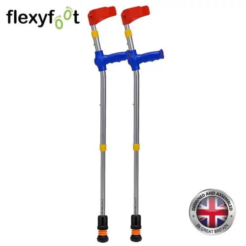 flexyfoot shock absorbing soft grip double adjustable kids crutches_blue handle_pair_3